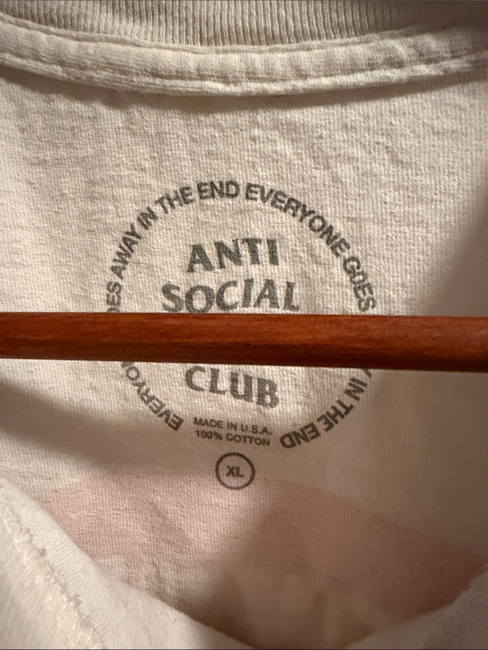 Anti Social Social Club White 'Crying' Graphic Tee with Multicolor Circles - Picture 2 of 7